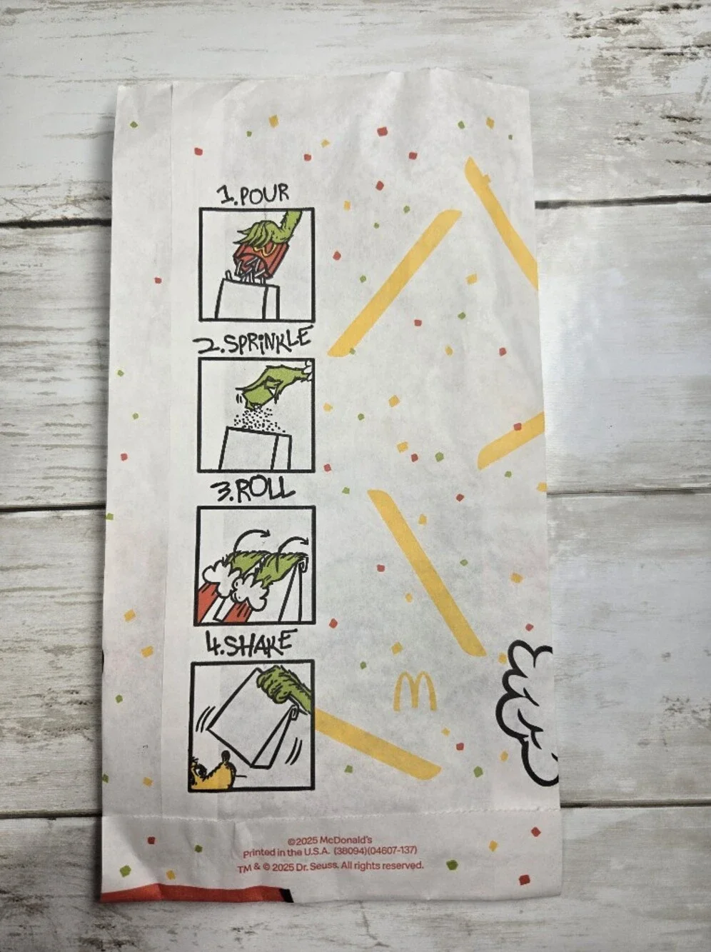 Grinch-Themed Red Crew Socks with Holiday Characters